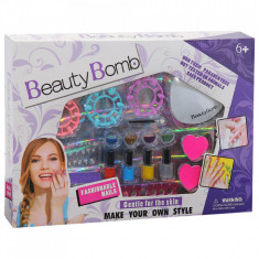 Set manichiura pentru fetite cu uscator unghii Beauty Bomb foto