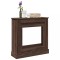 Gossi masca de semineu, stejar maro, 90x30x90 cm, lemn prelucrat