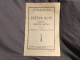 Cateva note despre inductia poetica ( chestiuni de estetica literara ) de Lucian Costin / 36 pagini