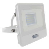 Proiector LED V-tac cu senzor miscare, 20W, 1510 lm, lumina rece, 6400K, IP65 - alb