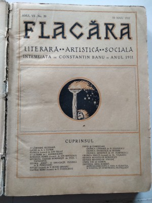 Colecție Revista Flacăra 1922 colegat multe numere, stare foarte buna foto