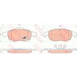 Placute frana Citroen Berlingo (Mf), 1996-2011, C4 Picasso 1 (Ud), 2006-2013, Ds4, 2011-2015, Peugeot 5008, 2009-, Partner Van, 2008-, TRW