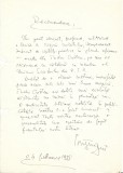 A3601N Ion Țugui, act scris și semnat olograf, 1988
