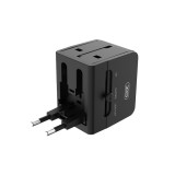 Incarcator Retea XO Design WL01 Travel, 10.5W, 2.1A, 2 x USB-A, Negru