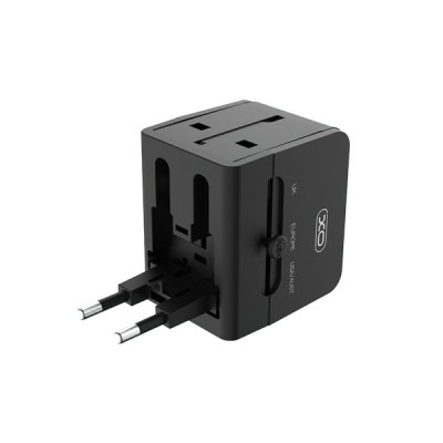 Incarcator Retea XO Design WL01 Travel, 10.5W, 2.1A, 2 x USB-A, Negru foto