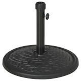 Outsunny Bază pentru Umbrelă cu Buton Reglabil, &Oslash;46x34 cm, Negru | Aosom Romania