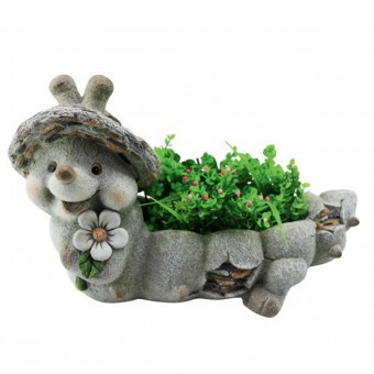 Ghiveci pentru gradina Strend Pro Melc Gecco 4007, Ceramic, 46x22x28 cm