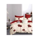 Cumpara ieftin Lenjerie de Pat Bumbac Finet, 6 Piese, Pat Dublu - Gr-332