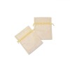 Set 10 Pungi Organza Bej 15x19cm - Saculeti Cadou Eleganti Bijuterii Marturii Nunta Botez