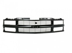 Grila radiator Chevrolet C/K/Silverado Classic, 1994-2000, model: C10, montare fata, negru/negru, RapidAuto
