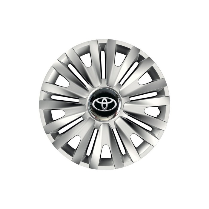 Set 4 capace roti Cu Inel Cromat Royal R15 Compatibil Cu Toyota