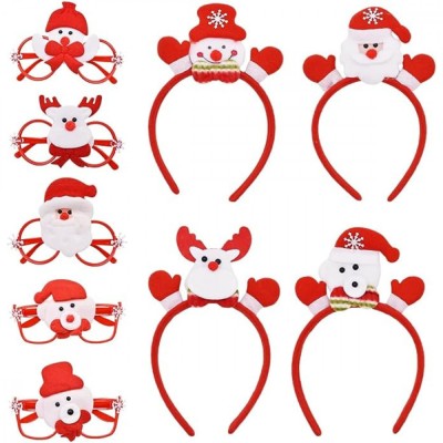 Set de 16 cordelute si ochelari pentru Craciun, ideal pentru costumatie, design jucaus si vesel Universal Mos Craciun Alb 14 cm 14 cm foto