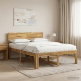 Cumpara ieftin Cadru de pat dublu cu spatar ROSTOCK Alb 160 x 200 cm