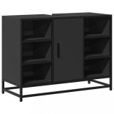 Cumpara ieftin Dulap chiuveta de baie, negru, 80x33x60 cm, lemn compozit