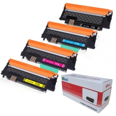 Cartus toner compatibil HP 117A Black / Cyan / Magenta / Yellow, cu chip, ReTech - Cyan