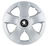 Cumpara ieftin Set 4 Capace Roti Bis Gri R14, pentru Skoda Alb Negru, Autohelix MSA