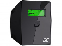 UPS Green Cell Micropower 800VA / 480W Line Interactive cu 2 iesiri schuko si display LCD foto