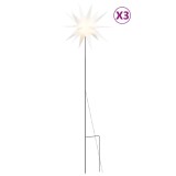 Cumpara ieftin Lumini de Craciun cu varfuri LED-uri 3 buc. alb 57 cm pliabil