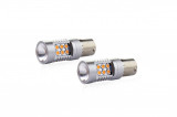 Set becuri auto cu LED CANBUS compatibil P21W BA15S 24 SMD 6.2W Orange 12/24V,, Amio