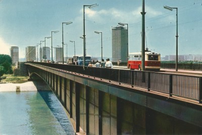 *Iugoslavia, poduri (2), Belgrad, c.p.i., circulata, 1965 foto