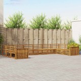 vidaXL Seturi de canapele 10 pcs natural Lemn Solid de Acacia 3374204