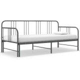 Cumpara ieftin Cadru pat canapea extensibila, gri, 90 x 200 cm, metal