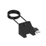 Techsuit - SmartWatch Wireless Charging Cable (TGC3) - for Garmin Fenix 5/5 Plus/6/6X/7X, USB, 5W, 1m with Desk Holder - Black