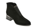 Botine EPICA negre, DX01300, din piele intoarsa