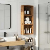 vidaXL Dulap de perete pentru baie cu raft Lemn vechi 20 x 10 x 50 cm 889285