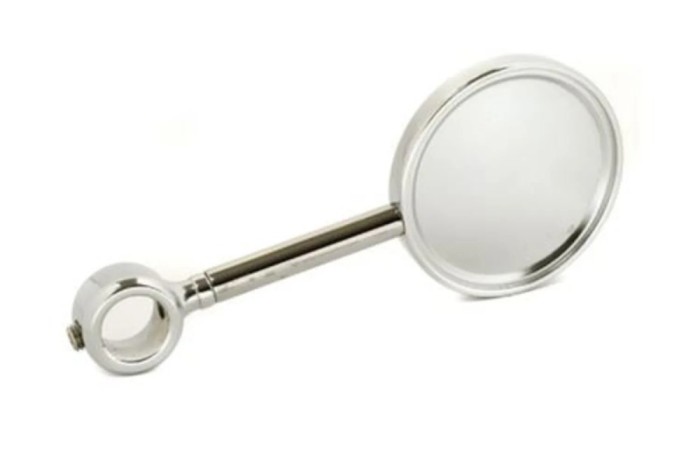 Medallion f&uuml;r Schankh&auml;hne, lang, verchromt