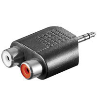 Adaptor JACK STEREO 3.5mm tata 2XRCA mama, Goobay foto