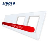 Cumpara ieftin Panou 2 intrerupatoare simple cu touch si 2 prize LIVOLO din sticla SmartElectro IntelligentHouse