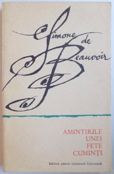 AMINTIRILE UNEI FETE CUMINTI de SIMONE DE BEAUVOIR, 1965