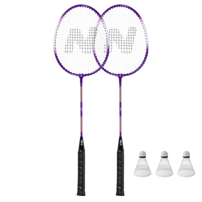 Set badminton Nils NRZ2053 2 rachete, 3 fluturasi, 1 husa de protectie FitLine Training