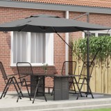 VidaXL Parasol Roma Antracit 286 x 285 x 265 cm Poliester, Aluminiu