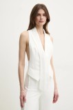 Elisabetta Franchi vesta culoarea bej, un singur rand de nasturi, GL00251E2
