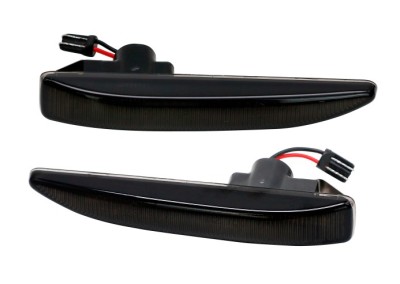 Set lampa semnalizare laterala BMW Seria 7 (E65/E66), 09.2001-10.2008, partea stanga, LED; fumuriu; TUNING, foto
