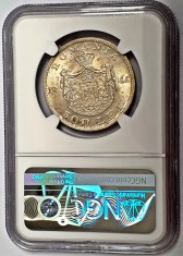 Moneda 500 lei 1944 - Mihai I | din argint | gradata NGC MS63 foto