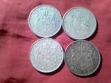 4 Monede 200 lei 1942 Mihai I , 4x6g argint 835 , cal. Buna- F,Buna
