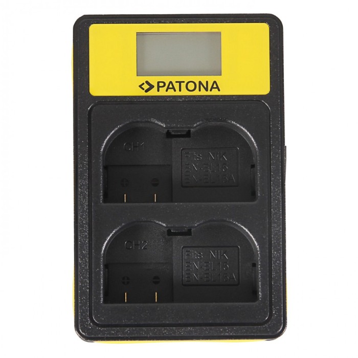 Incarcator Smart Patona USB Dual LCD EN-EL15 compatibil Nikon D600 D610 D7000 D7100 D800 D8000-141624