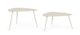 Cumpara ieftin Set 2 masute cafea otel champagne Yvonne 77.5x73.5x35h; 77.5x73.5x45h