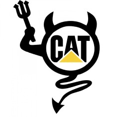 Sticker Auto , zDevil CAT, , Autocolant Caterpillar Tuning Industrial