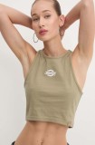 Dickies top femei, culoarea verde