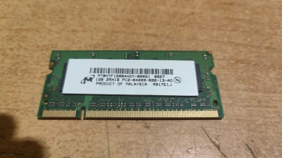 Ram Laptop Micron 1GB DDR2PC2-6400S MT8HTF12864HDY-800G1 foto