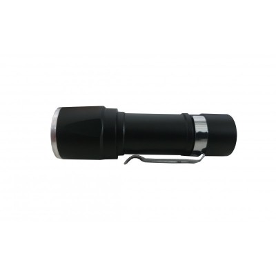 Lanterna cu LED COB 1 W , Police Style , alimentare 3 baterii R3 , elSales , negru foto