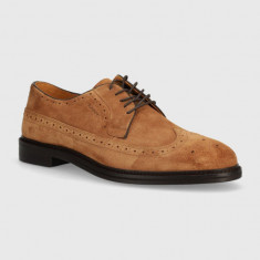Gant pantofi de piele intoarsa Bidford barbati, culoarea maro, 28633464.G45