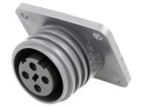 Conector circular soclu mamă 4 pini 18A 600V BULGIN EXP-0941/04/S nichelat