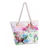 Cumpara ieftin Sacosa cumparaturi textil multicolor Spring II cm 44x13x34 H