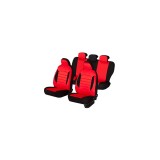 Set Huse Scaun Auto Universale Textil Urban Rosu Protectie Airbag Rezistenta Uzura Compatibile