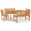 Set de sufragerie de gradina, lemn masiv de tec, 5 piese